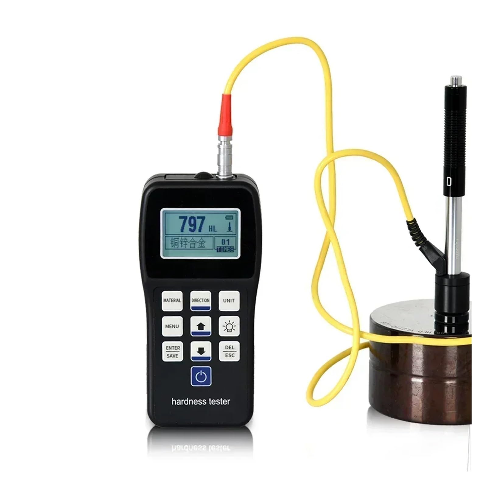 Härteprüfer, Leeb-Härteprüfgerät, Tragbares Rückprallmessgerät, Durometer HL, HB, HRB, HRC, HRA, HV, HS For Metallstahl Ohne Standardblock