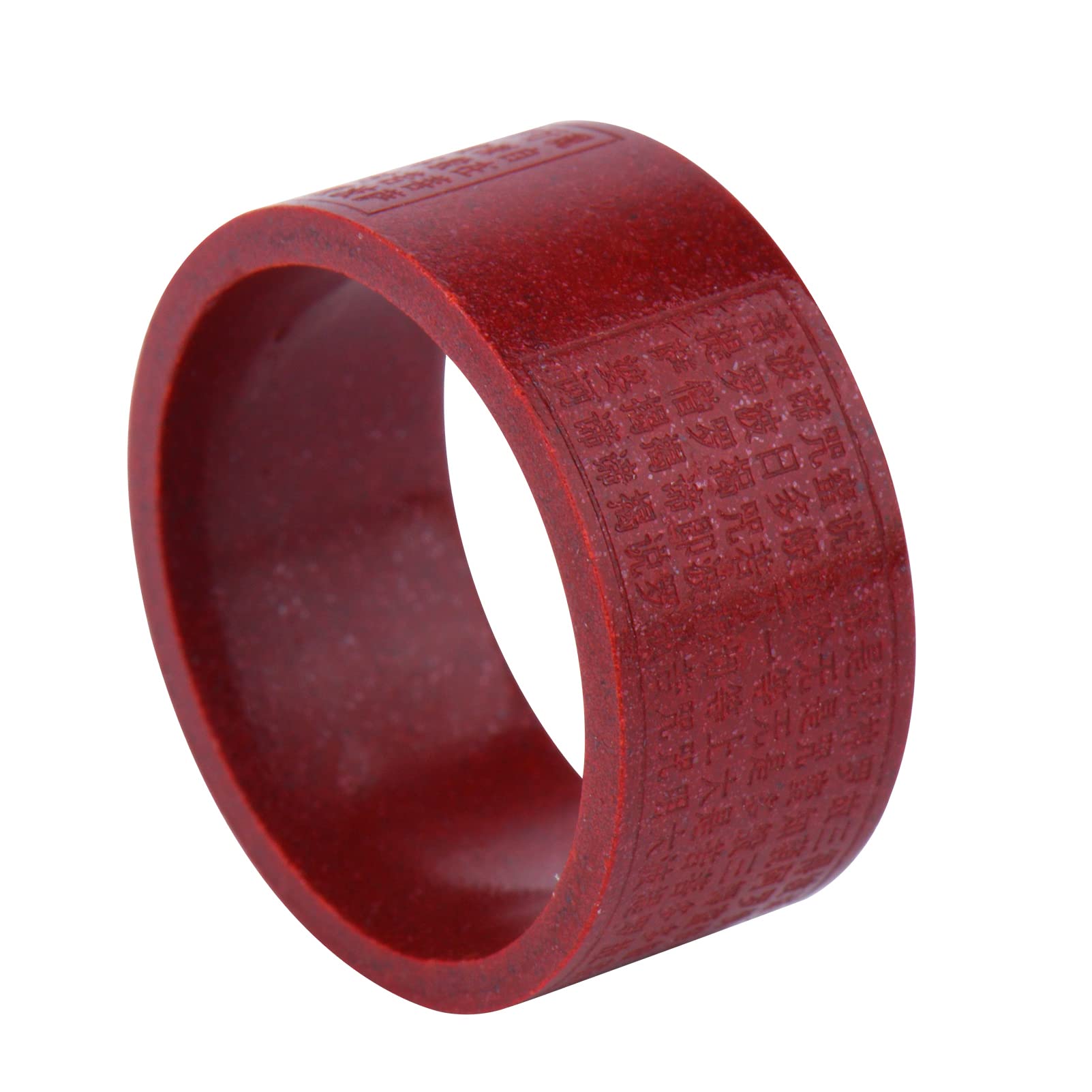 Glowave Fengshui Cinnabar Ring, Feng Shui Ring for Men Women, Anillo Feng Shui De La Buena Suerte, Lucky Wealth Buddhis Amulet Band Ring, Lucky Fengshui Decor for Wealth Luck Happiness