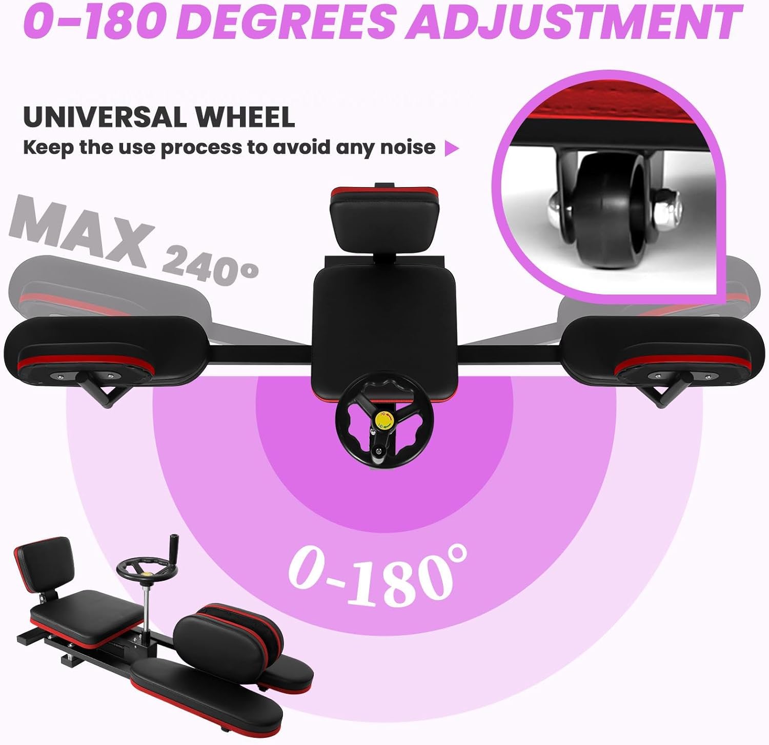 600 LBS Leg Stretcher Split Machine, Get Splits Faster with 0 - 180 Degrees Adjustable - Hands Free Split Stretcher for Dancers, Yoga, Martial Arts, Home Flexibility Training
