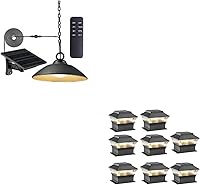 Vista 1 de Luces solares del poste de la cerca, luces colgantes solares, SL0508BLK-1BLK