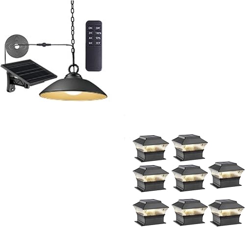 Luces solares del poste de la cerca, luces colgantes solares, SL0508BLK-1BLK