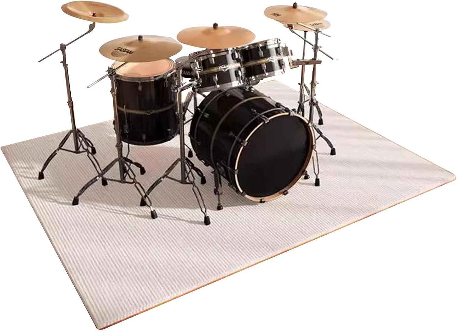 Drum Rug Drum Mat Soundproof Mat Drum Carpet Non Slip Blanket Rectangle Drum Carpet Electronic Drum Carpet Jazz Drum Soundproofing Mat(Size:200x300cm,Color:Off White)