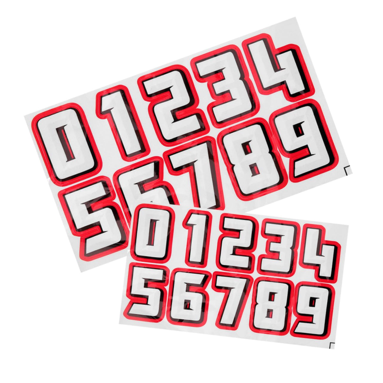 POPETPOP 2Sets Reflective Number Stickers for Helmets Small Decals Bicycle Accessory for Enhanced Safety and Visibility Smooth Surfaces