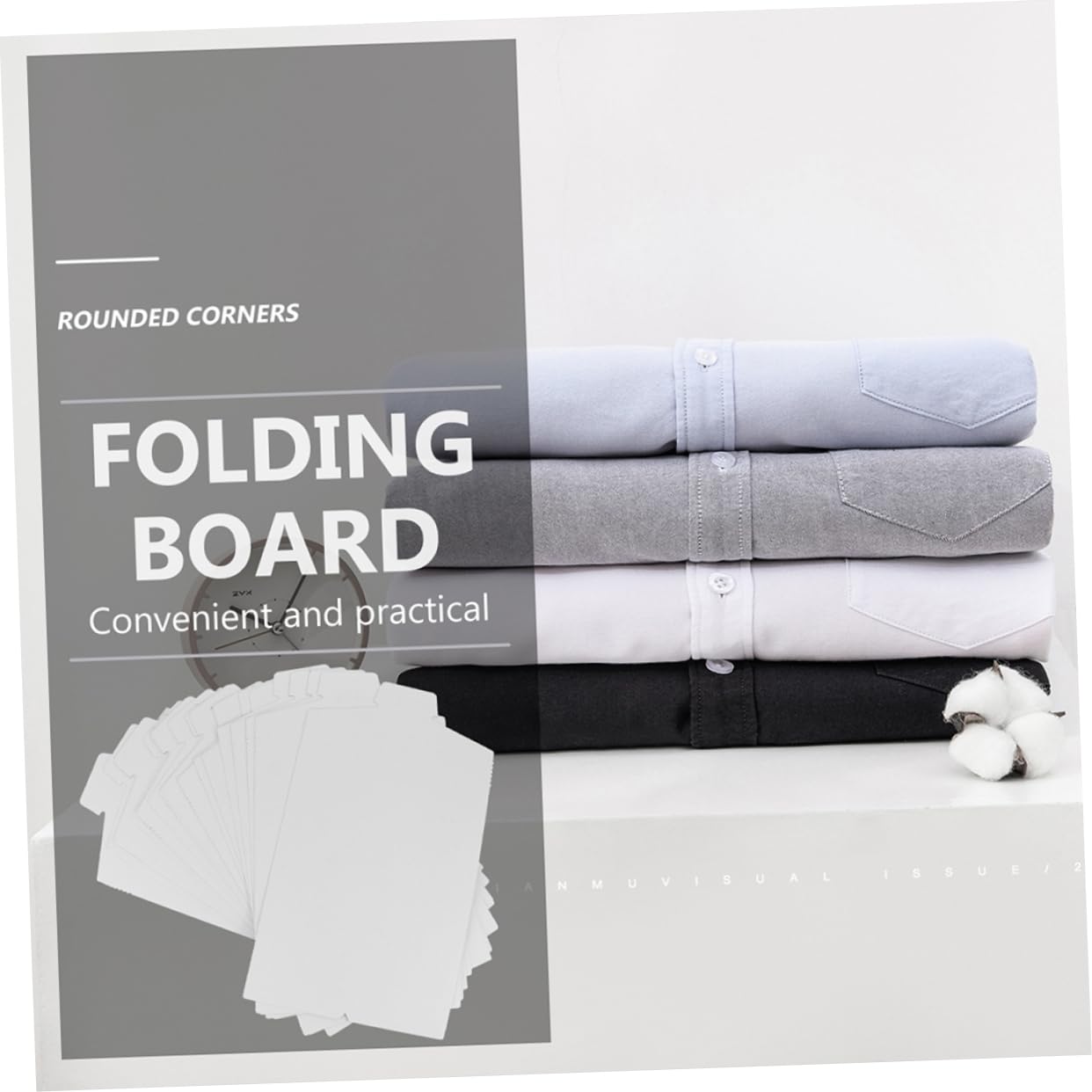 25 Stück Weißes Papierfaltbrett für T-shirts und Hemden aus Pappkarton Leichtes Faltbares Faltbrett als Kleiderorganizer gegen Falten für Zuhause und Reisen