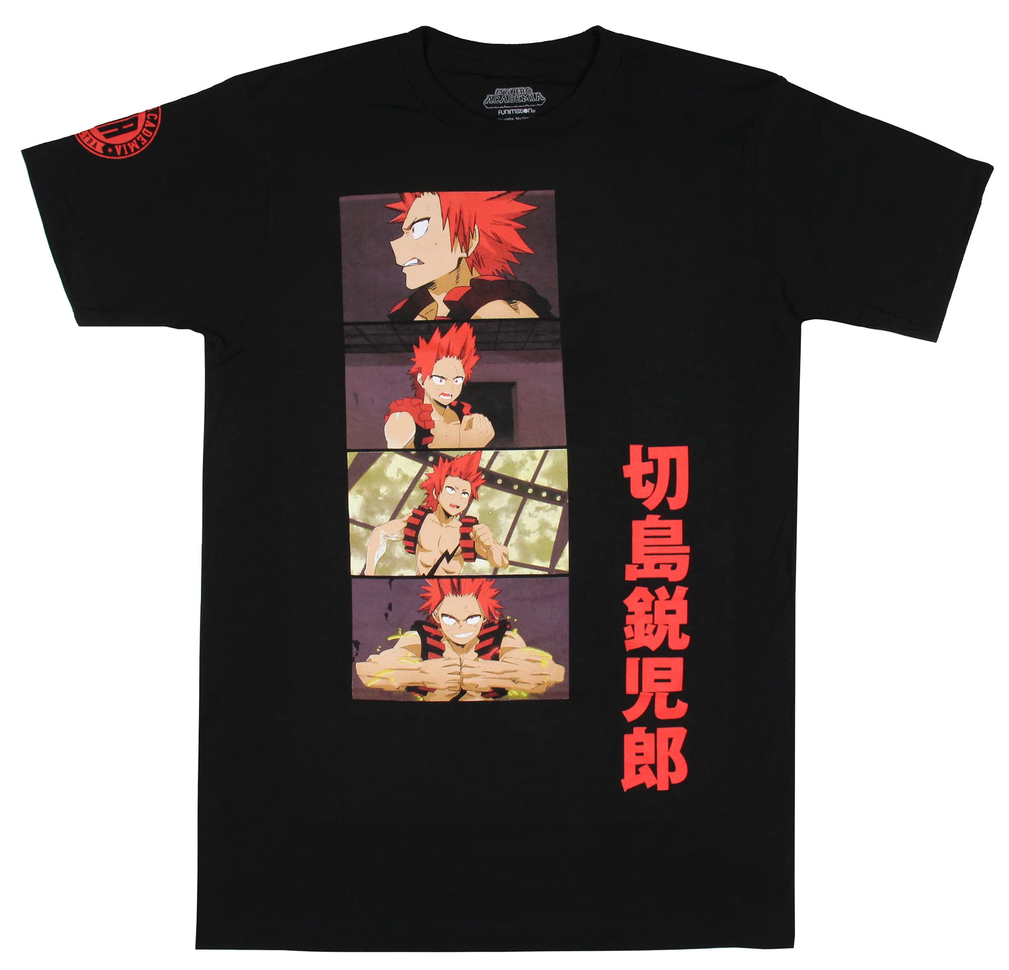 My Hero Academia Men's Eijiro Kirishima Red Riot Action Panels T-Shirt