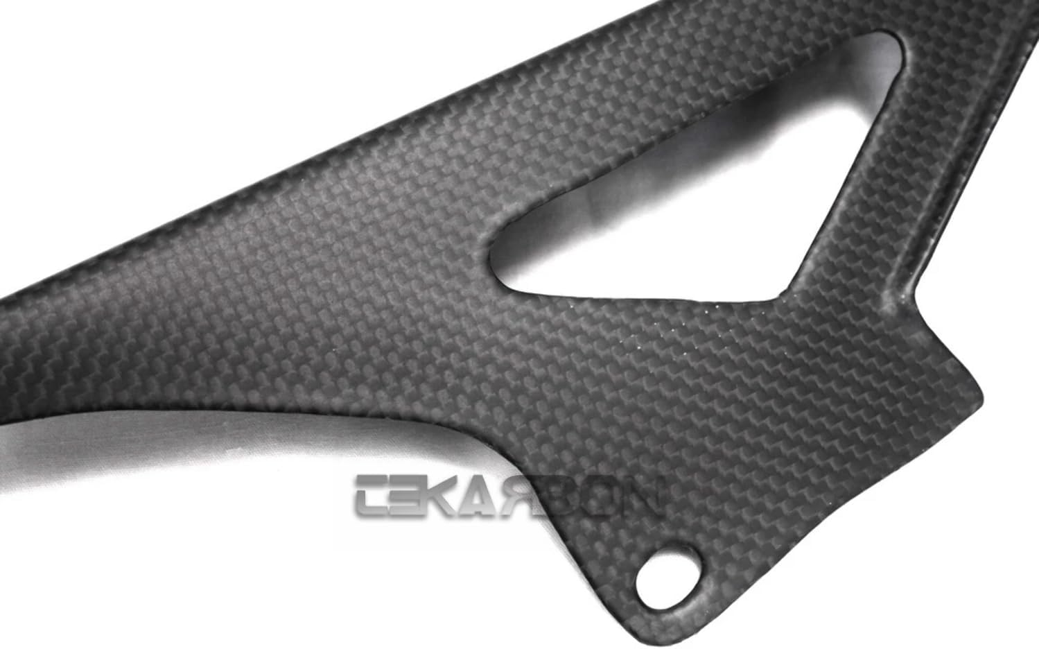 Replacement Upper Chain Guard, for Aprilia RSV4 (2009-2019), Carbon Fiber, 2x2 Twill Weave Glossy