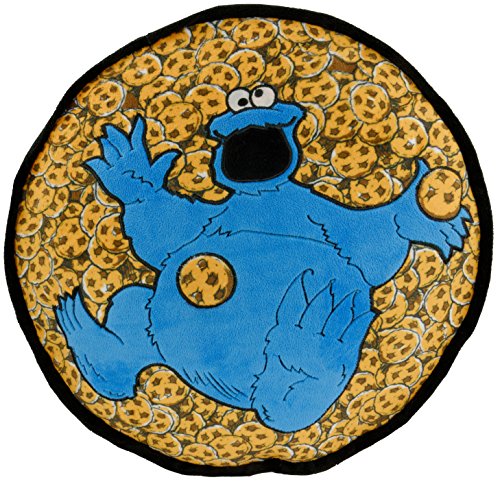 Sesamstraße Sesam Calle 0122028 Cojín Monstruo, Peluche, poliéster, marrón, 40 x 40 x 6 cm
