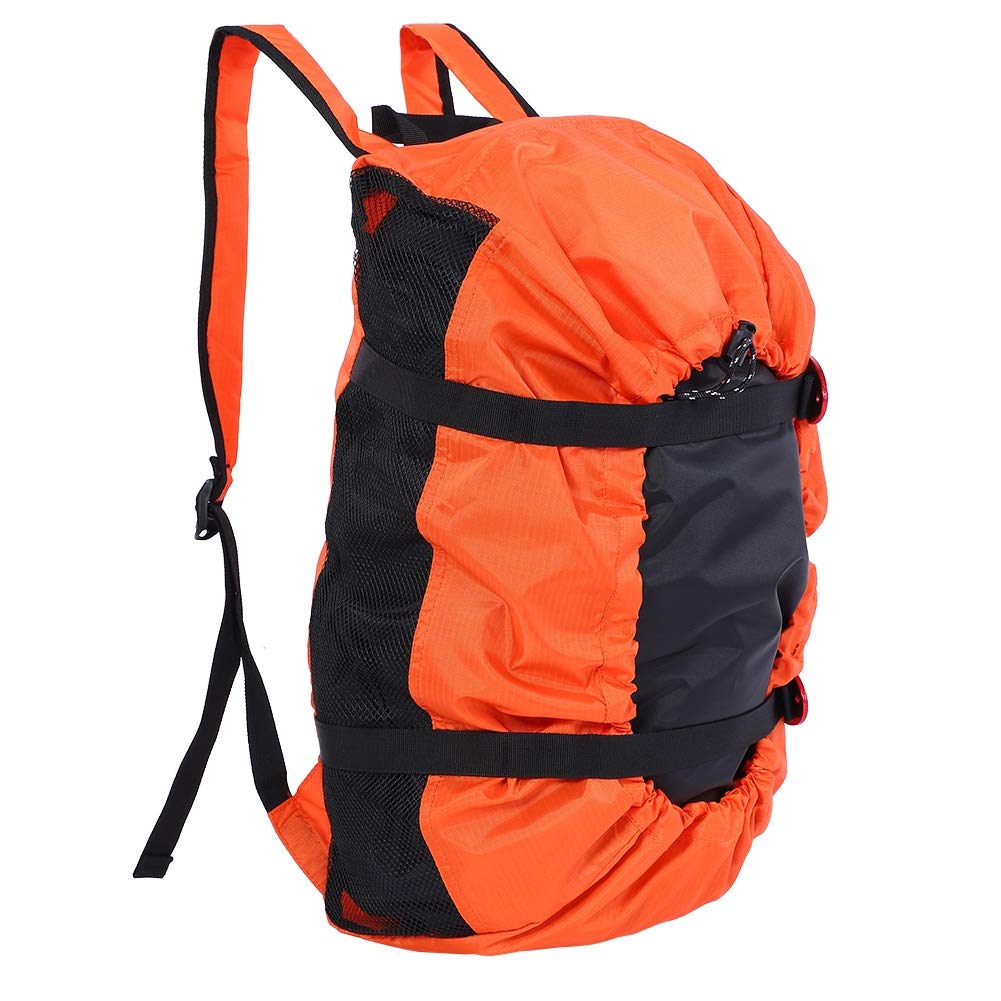 Rock Climbing Bag, Rock Climbing Rope Kit Bag with Folding Shoulder Strap Lightweight Outdoor Sport Daypack for Camping Hiking (Orange)