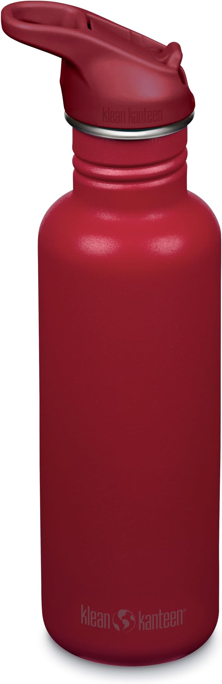 Classic Water Bottle, 800 ml, Stainless Steel, Garnet, Lightweight Sports Bottle with Flip Sport Cap, Leak-Proof, BPA-Free, Water Bottle for Sports, School,