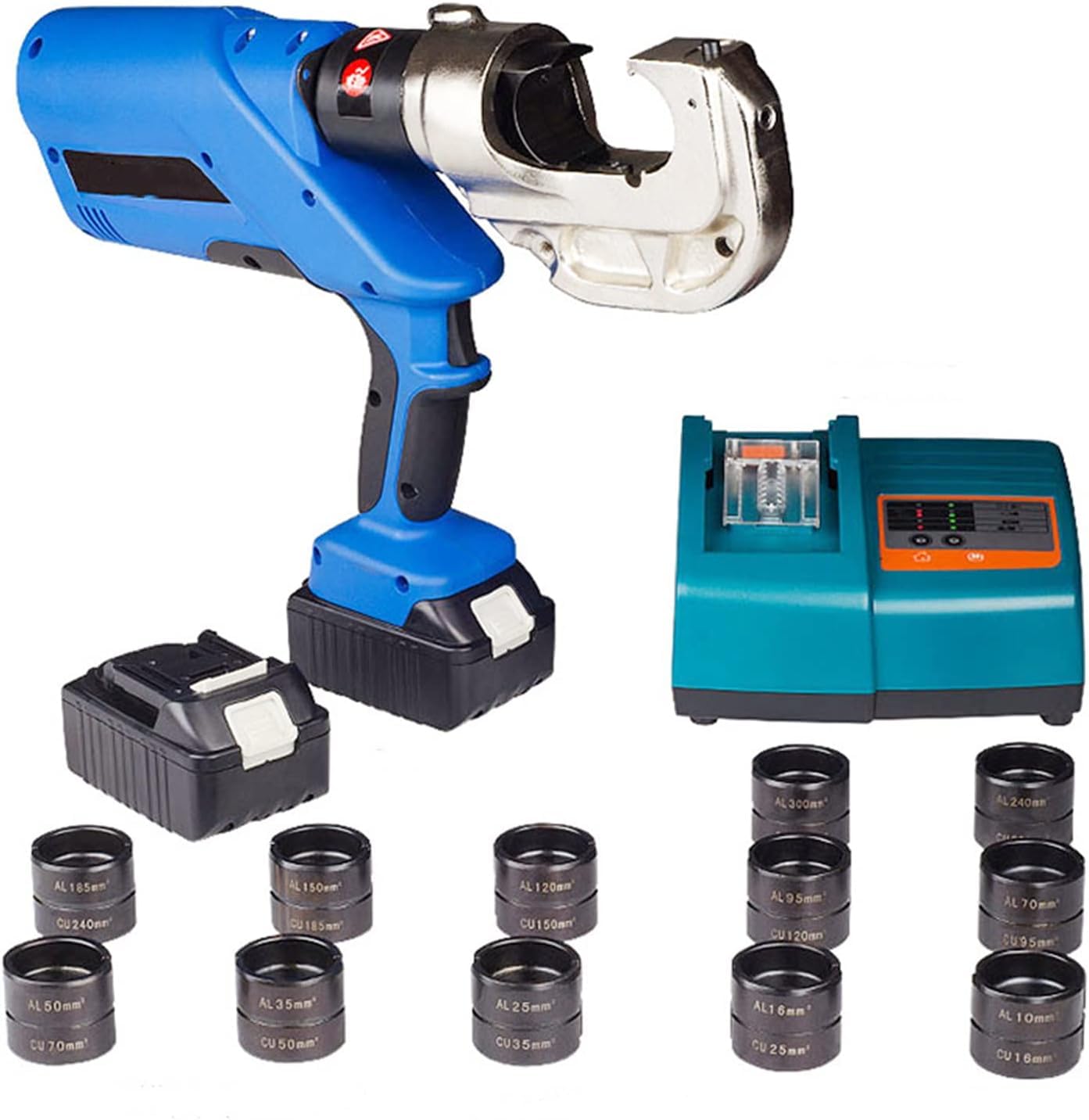 JKJZSALJ Electric Hydraulic Wire Crimper, Hydraulic Clamp Pipe Press Machine Hydraulic Plier Crimping Tool Rechargeable Hydraulic Pliers Electric Hydraulic Crimping Tool,