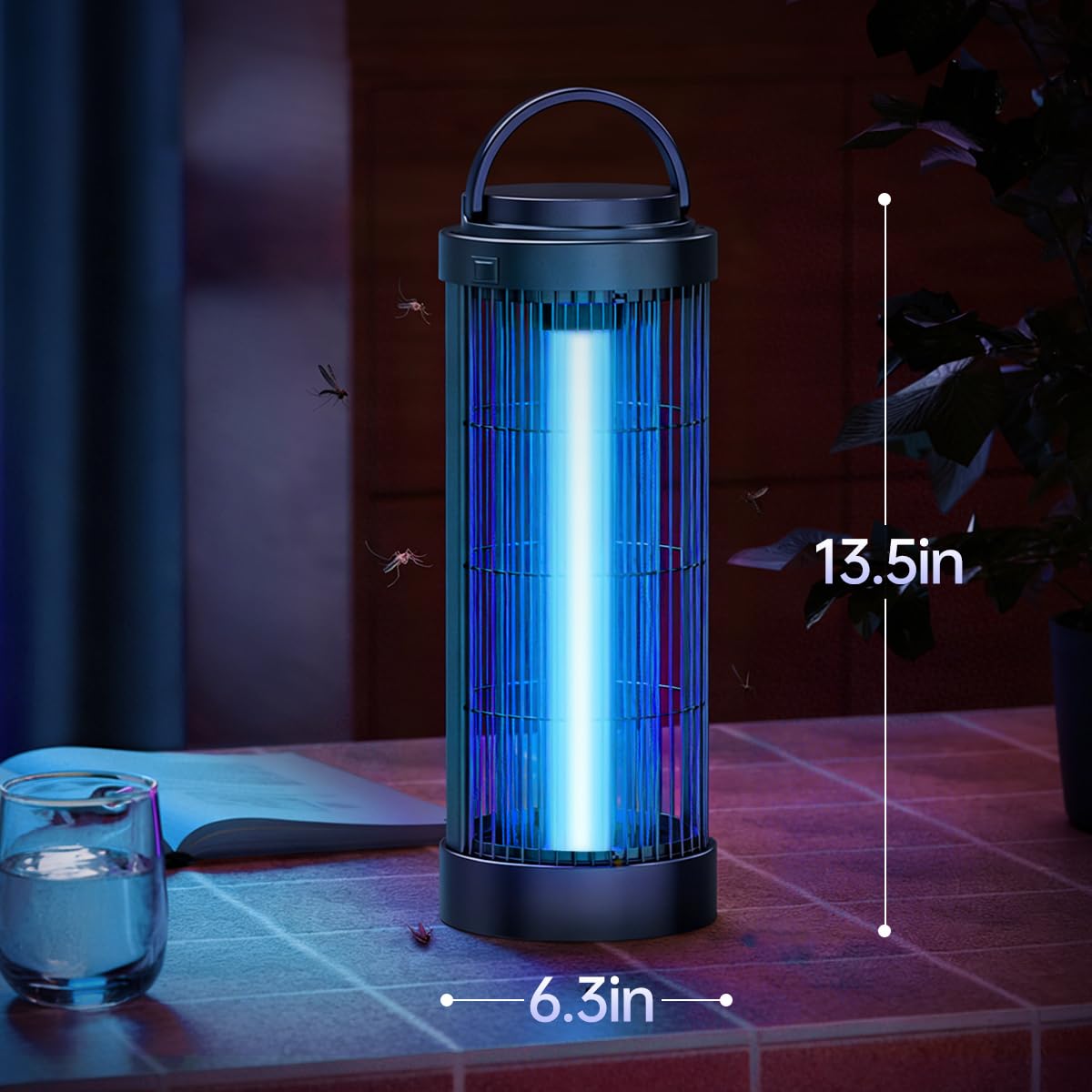 Bug Zapper Outdoor Elektrischer Mücken- & Fliegenvernichter mit 30W UV-Licht, Großer Plug-In Bug Zapper für Fliegende Insekten, Indoor Outdoor Fliegenfalle für Terrasse, Hinterhof, Garten
