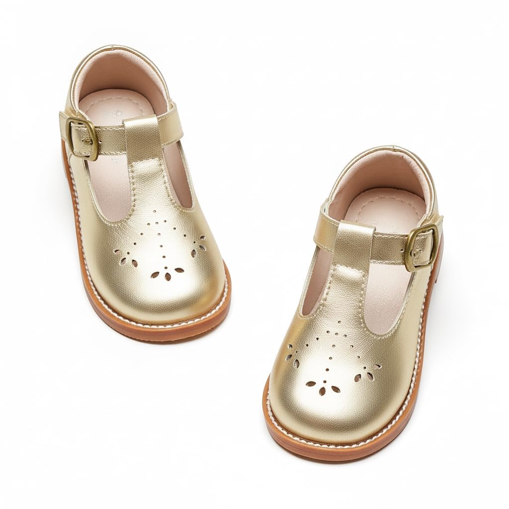 GINFIVE Toddler Girls Mary Jane School Oxford Dress Flat Shoes for Wedding