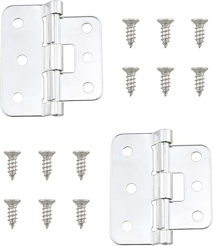 2 piezas de accesorios de caja de aviación desmontable con bisagras de madera bisagra de soporte (56 x 43.5 x 30.5plata con tornillos) bisagra de