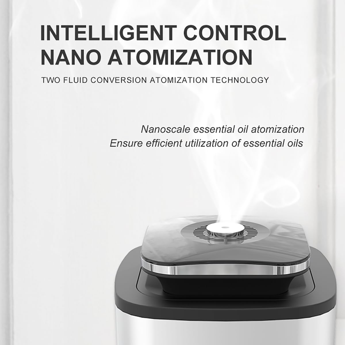 Difusor de aceites esenciales con tecnología de nebulización, pantalla táctil y control Bluetooth, cubre grandes áreas, ideal para aromaterapia y humidificación