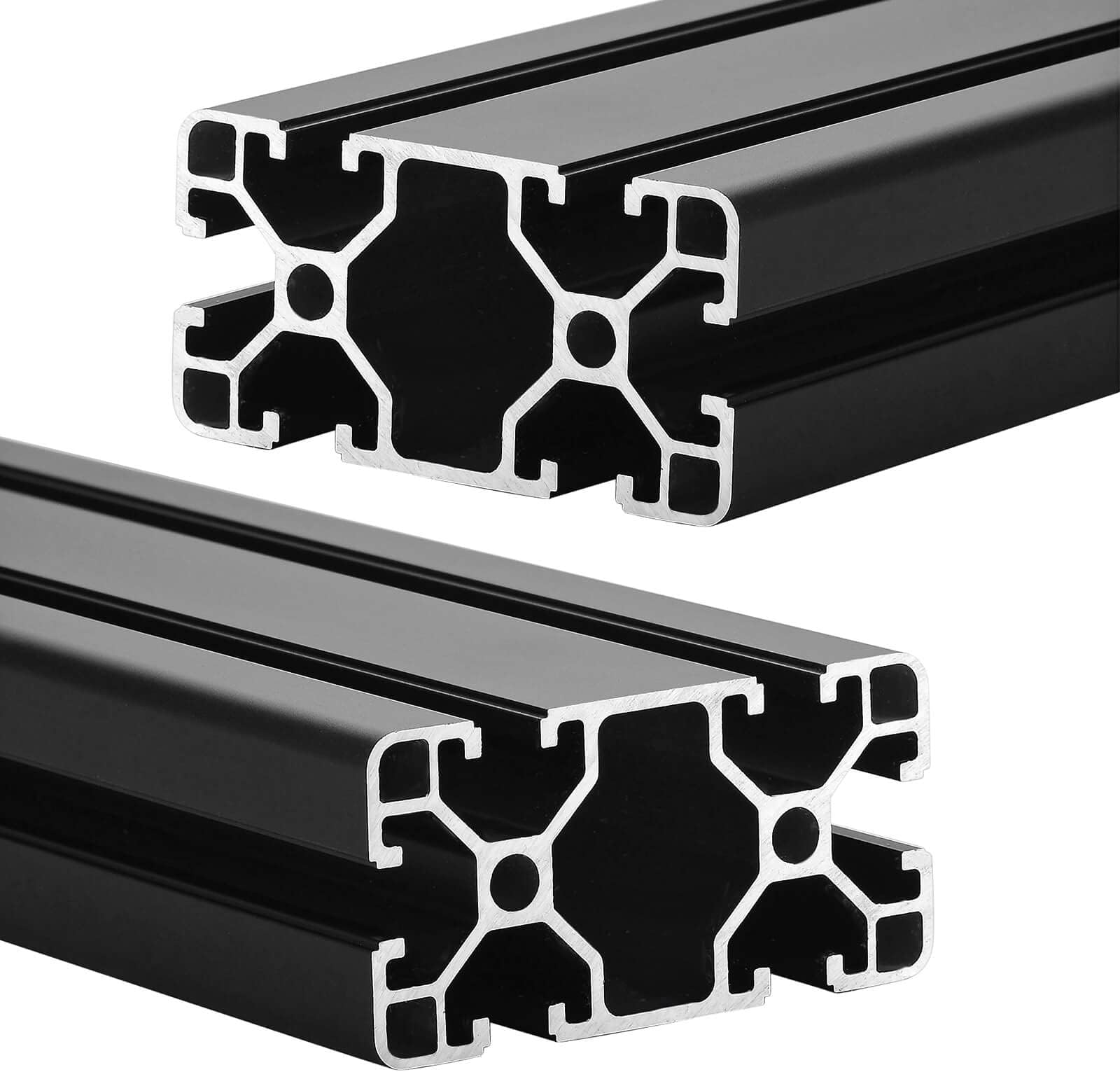- 4080 T Slot Aluminum Extrusion for 3D Printer Parts and CNC DIY Black 500mmX2