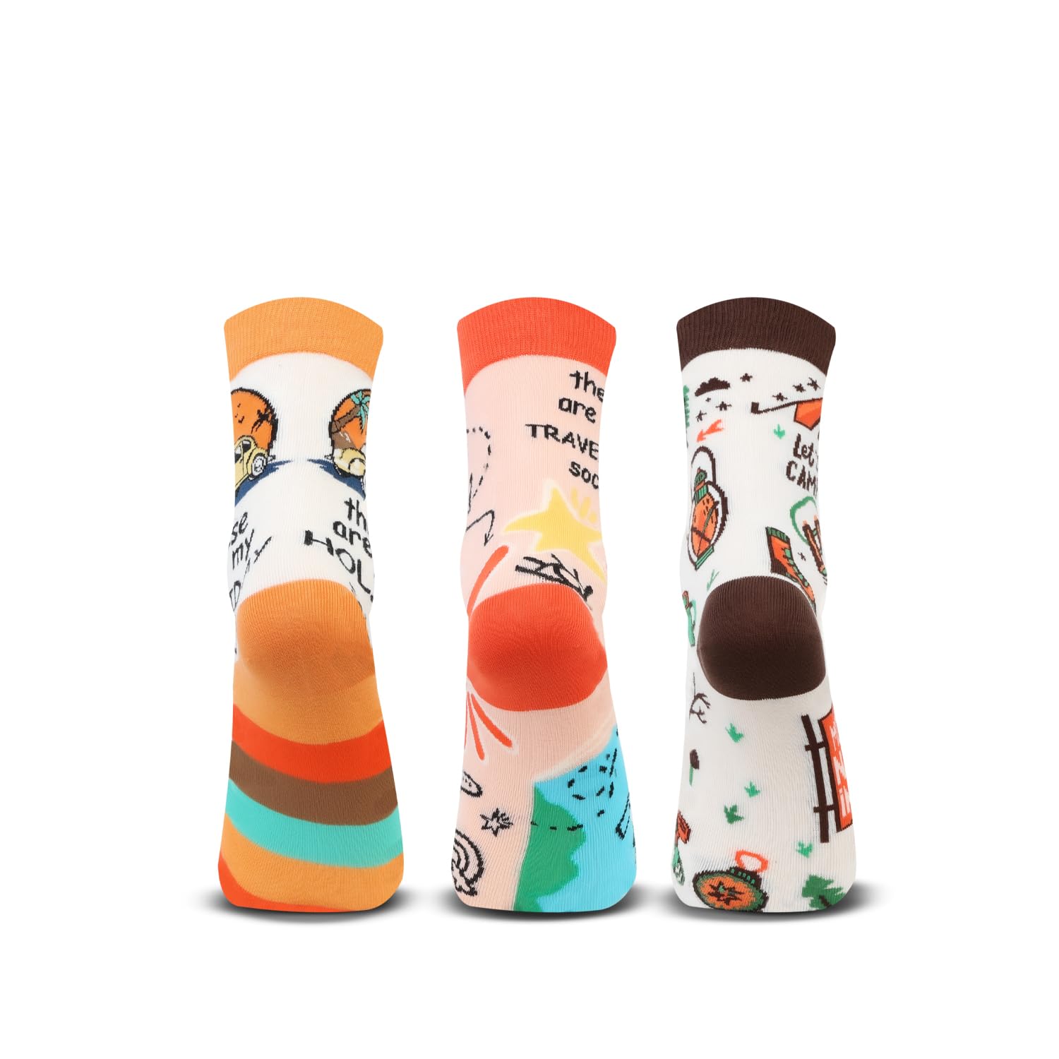 Bonjour Women/Girl Travel & Camping Designer Calf Length Socks 2