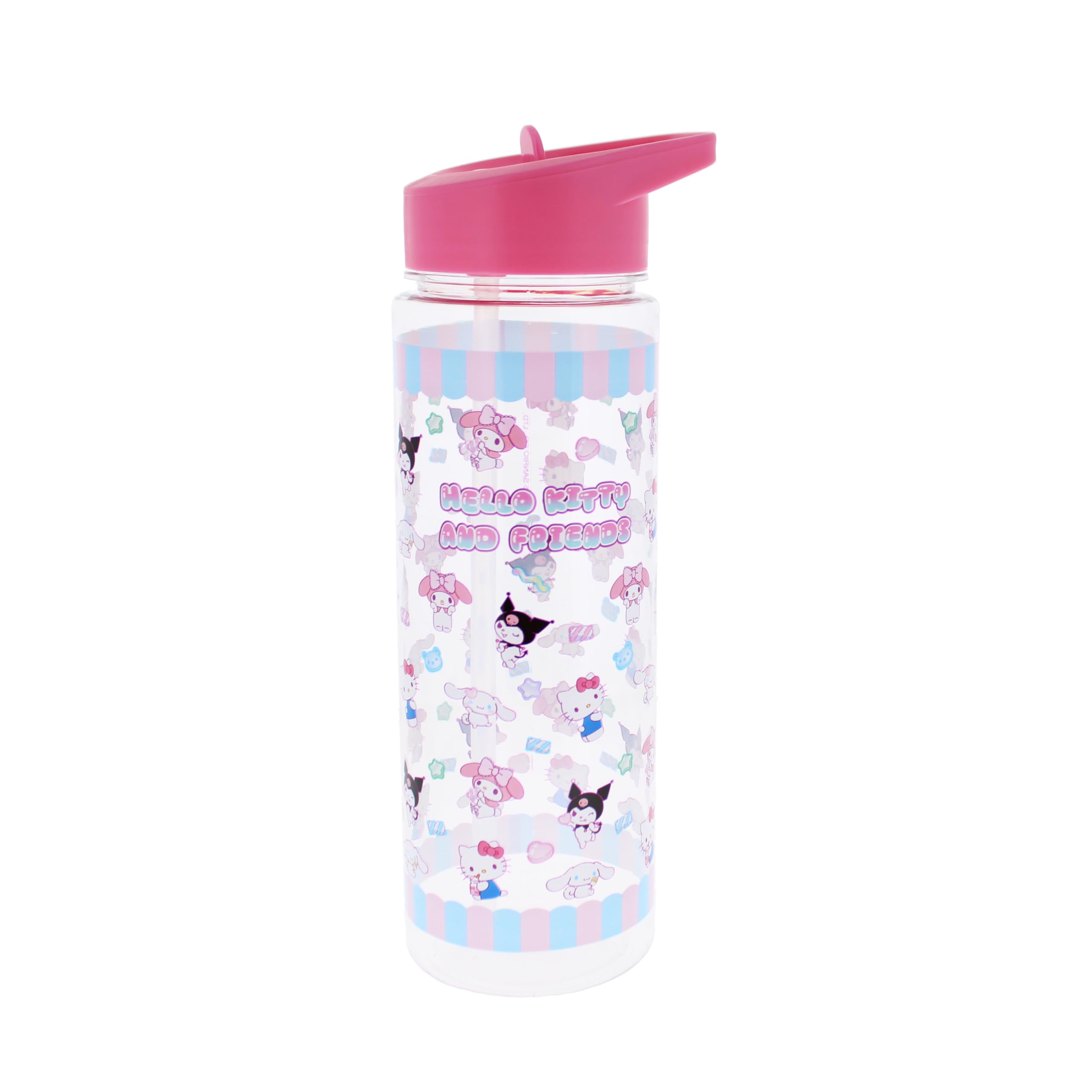 Hello Kitty Water Bottle with Straw | Cute Sanrio Drinks Bottle | Kids Water Bottle | Hello Kitty & Friends Gifts