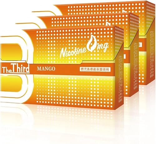 The Third マンゴー 3箱 ザ・サード 禁煙グッズ 禁煙 電子タバコ ニコチン0 加熱式スティック ノンニコチンカートリッジ ニコチンゼロ 鹿児島県産茶葉配合 日本製
