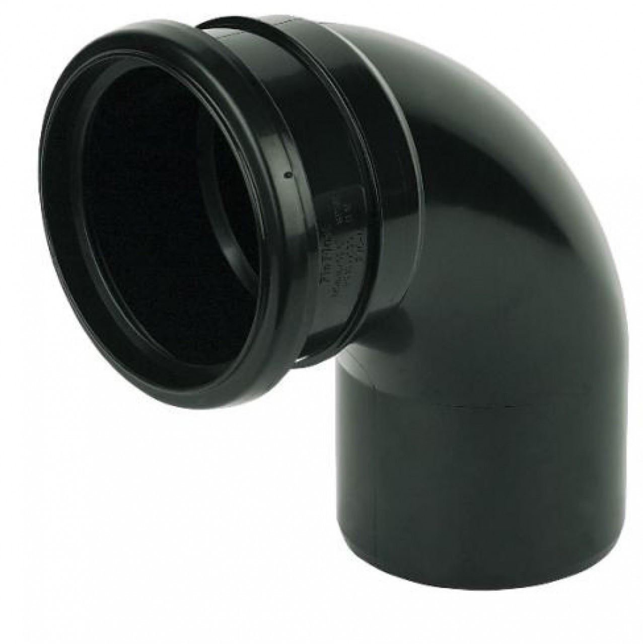 FloPlast 110mm 92.5 Degree Bend Black SP161