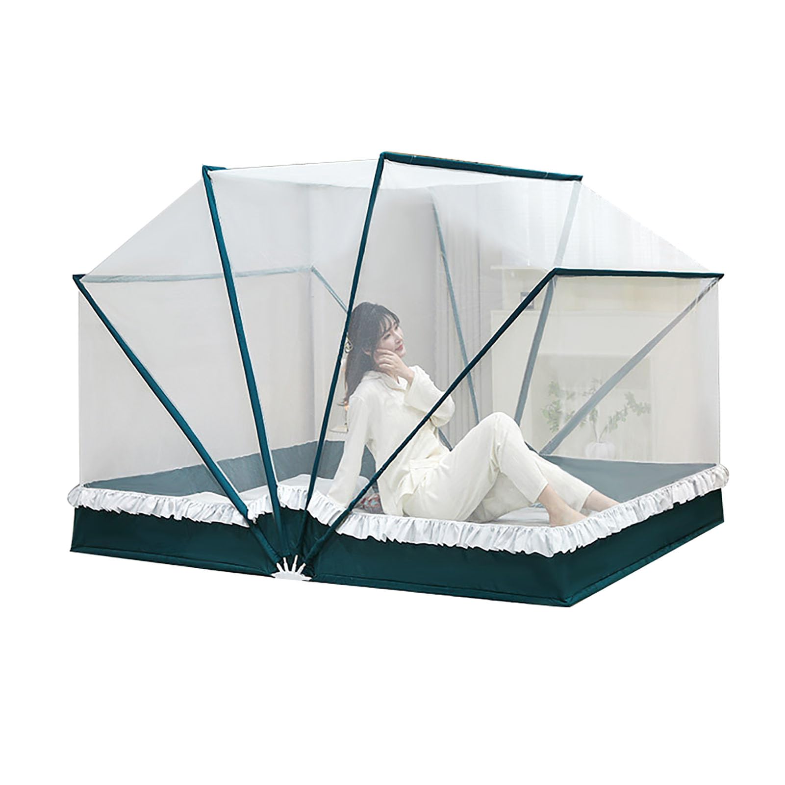 Moustiquaire pliable pour lit portable 135 x 190 cm chambre intérieur