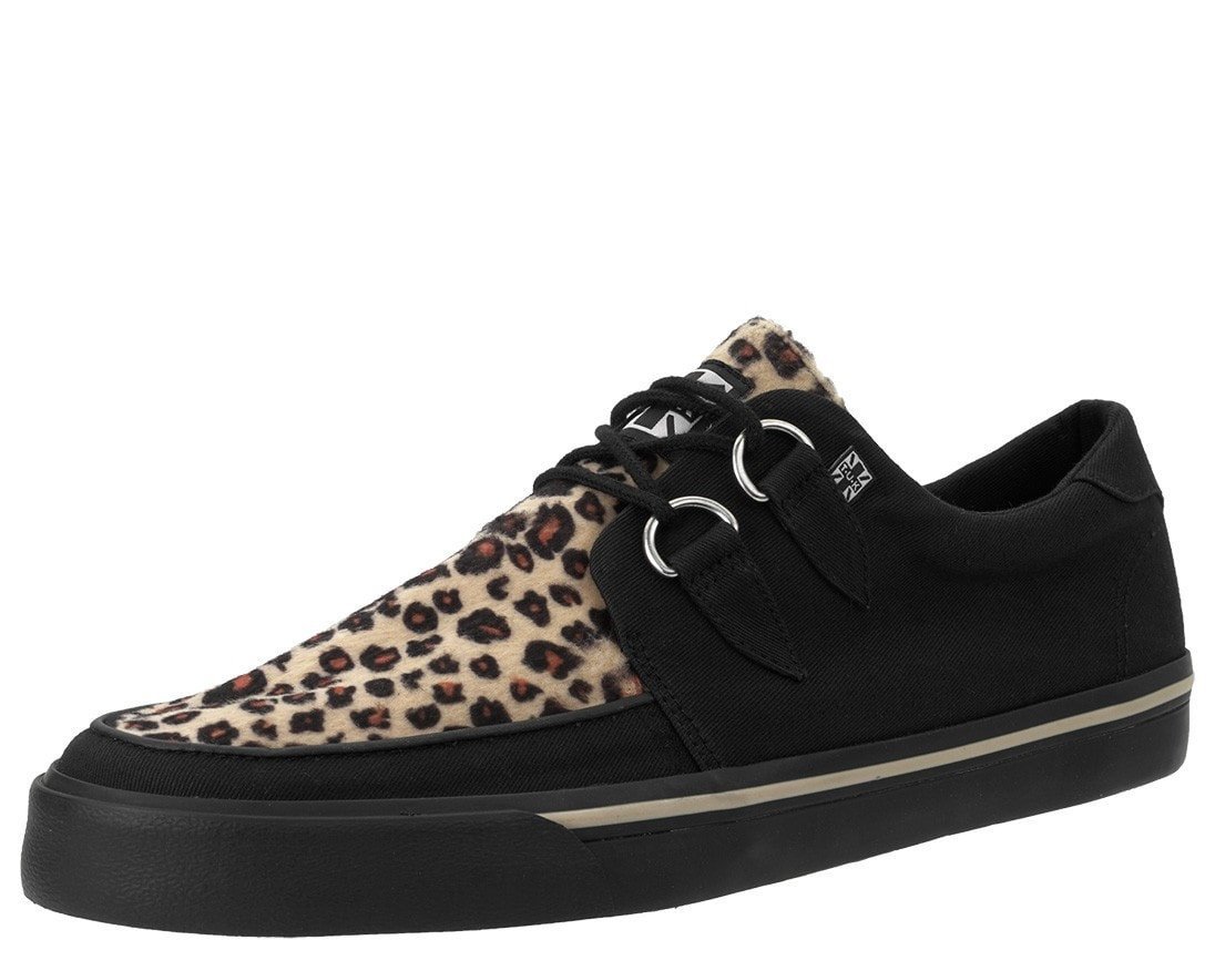 T.U.K.A9181 Unisex-Adult Sneakers, Black & Leopard Vegan VLK Sneaker