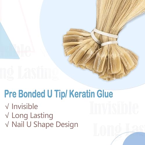 Miniatura 3 de Neitsi Extensiones de cabello humano con punta en U, extensiones de cabello humano real natural con punta en U, extensiones de cabello humano con