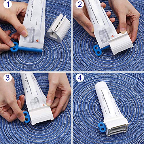 Image of Maiya Plastic Rolling Tube Toothpaste Squeezer (Red, Blue, Green, 3 Pieces)