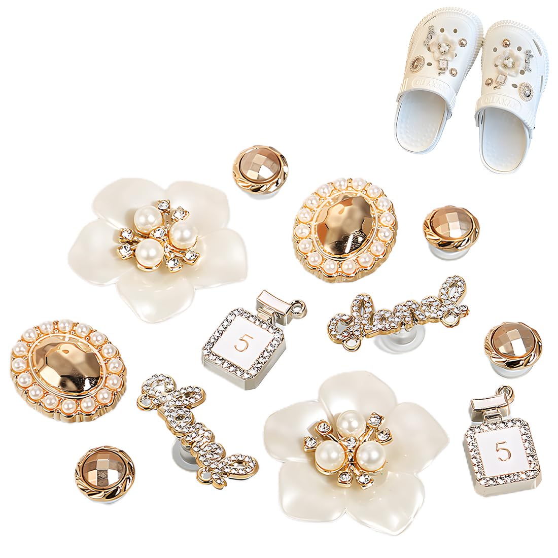 Accessoire Déco 100 Charmes De Chaussure HTTDSLF - Breloques Colorées Pour Sabots, DIY Déco Chaussures, Cadeaux Enfants Crocs Femme