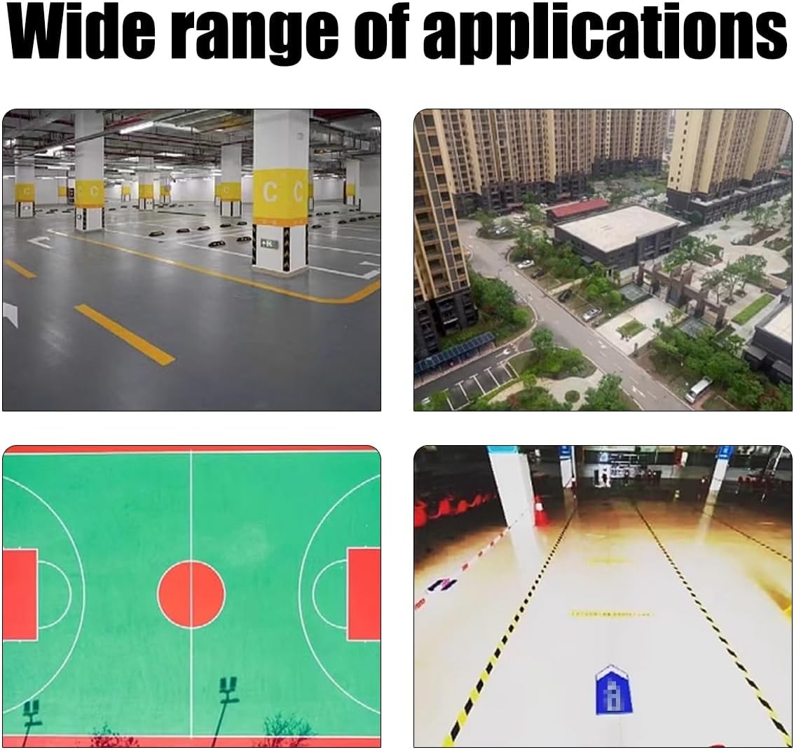 Hand-Push Tape Pasting Machine Hand Push Floor Marking Tool Sports Counrt Floor Tape Applicator Floor Field Striping Line with Circle Drawing Tool(