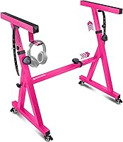 Vista 11 de Liquid Stands - Soporte para teclado con ruedas – Estilo Z ajustable y portátil, profesional, soporte resistente para piano digital en negro – Para