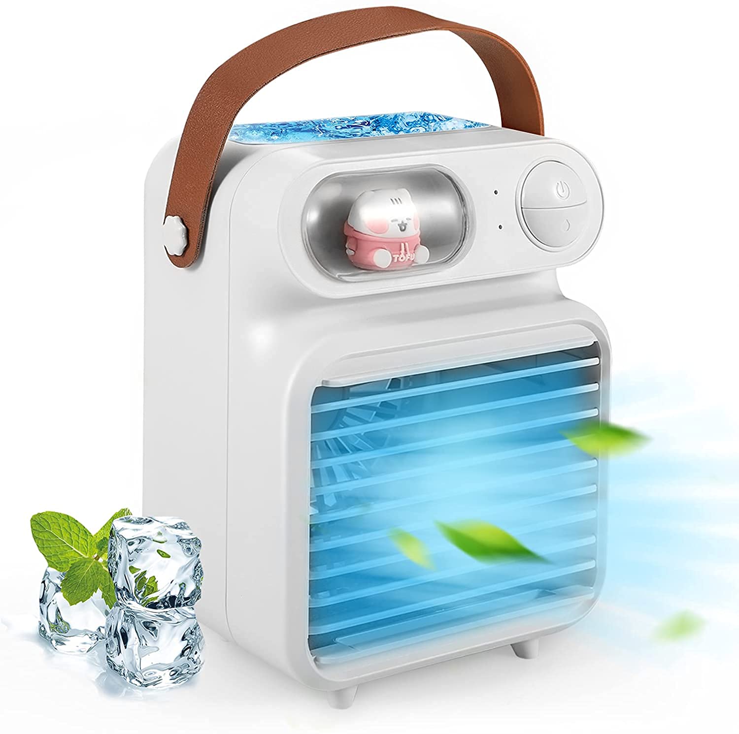 Humidificateur mobile rafraîchisseur d'air portable et mini climatiseur blanc