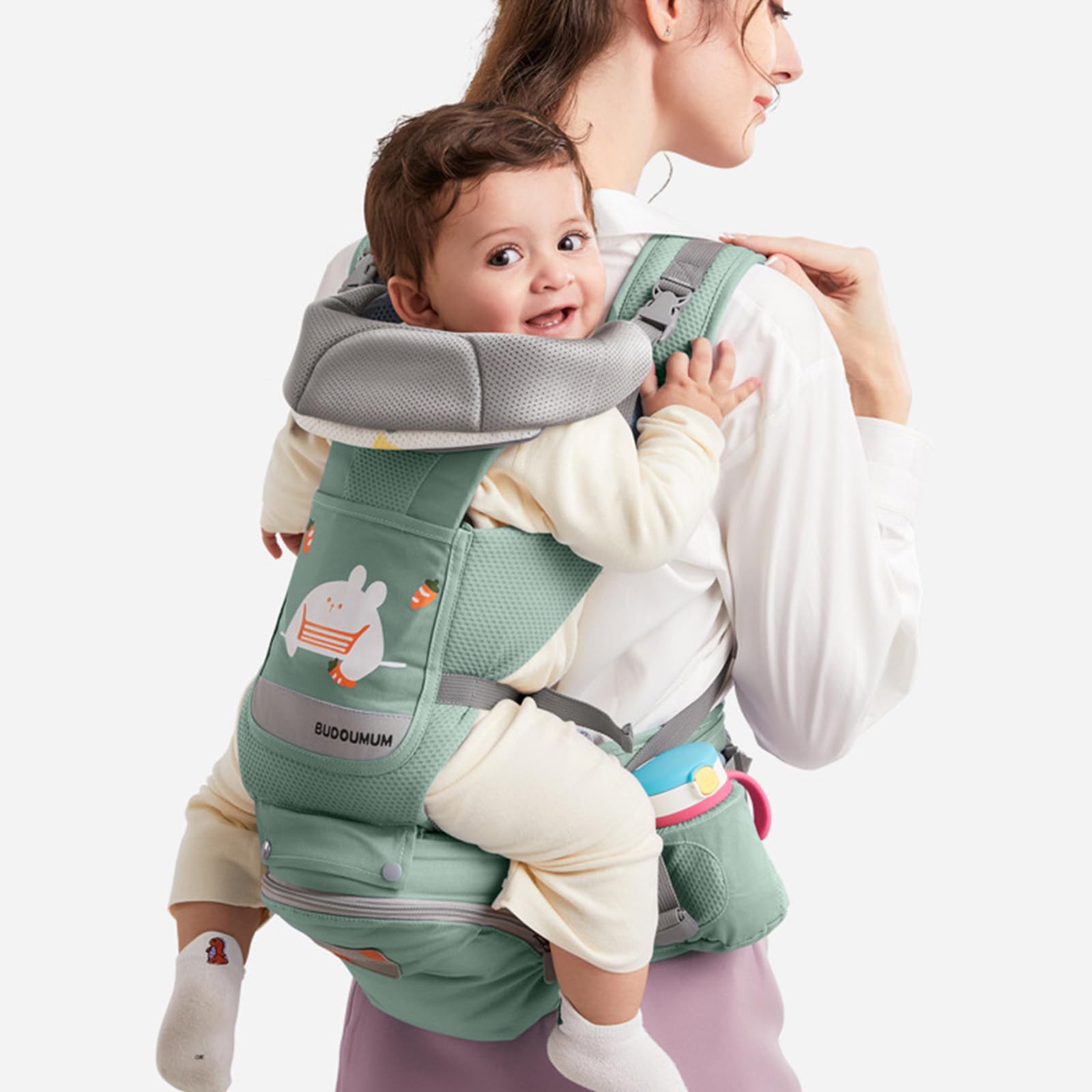 SONARIN Lekkie wielofunkcyjne nosidełko dla niemowląt z siedziskiem biodrowym, ergonomiczne, oddychające nosidełko biodrowe, nosidełko dla niemowląt, plecak, przednie nosidełko wielofunkcyjne dla