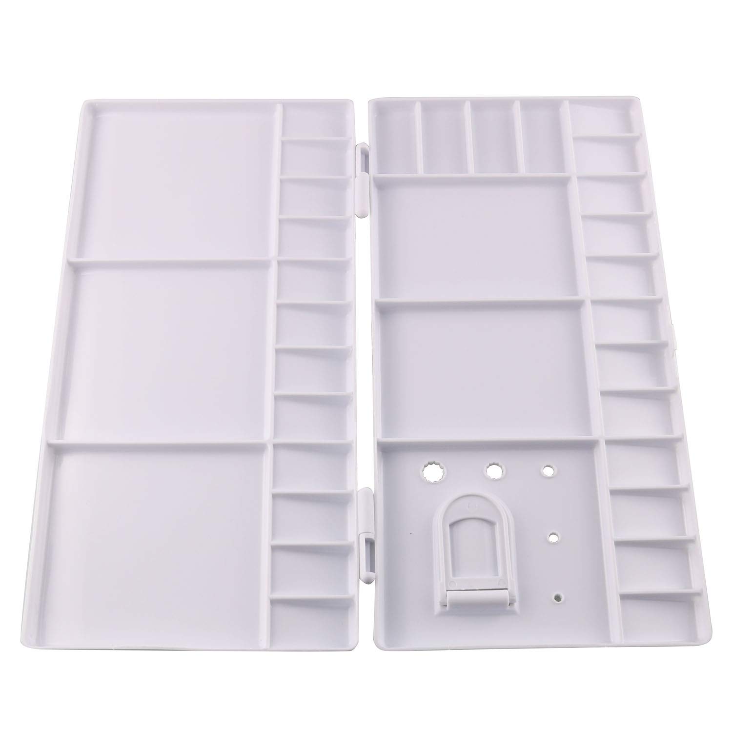 JCBIZ 33 Grid Plastic Long Flap Palette White Pigment Tray 268x160mm Watercolor Palette Painting Pallet for Painters Students