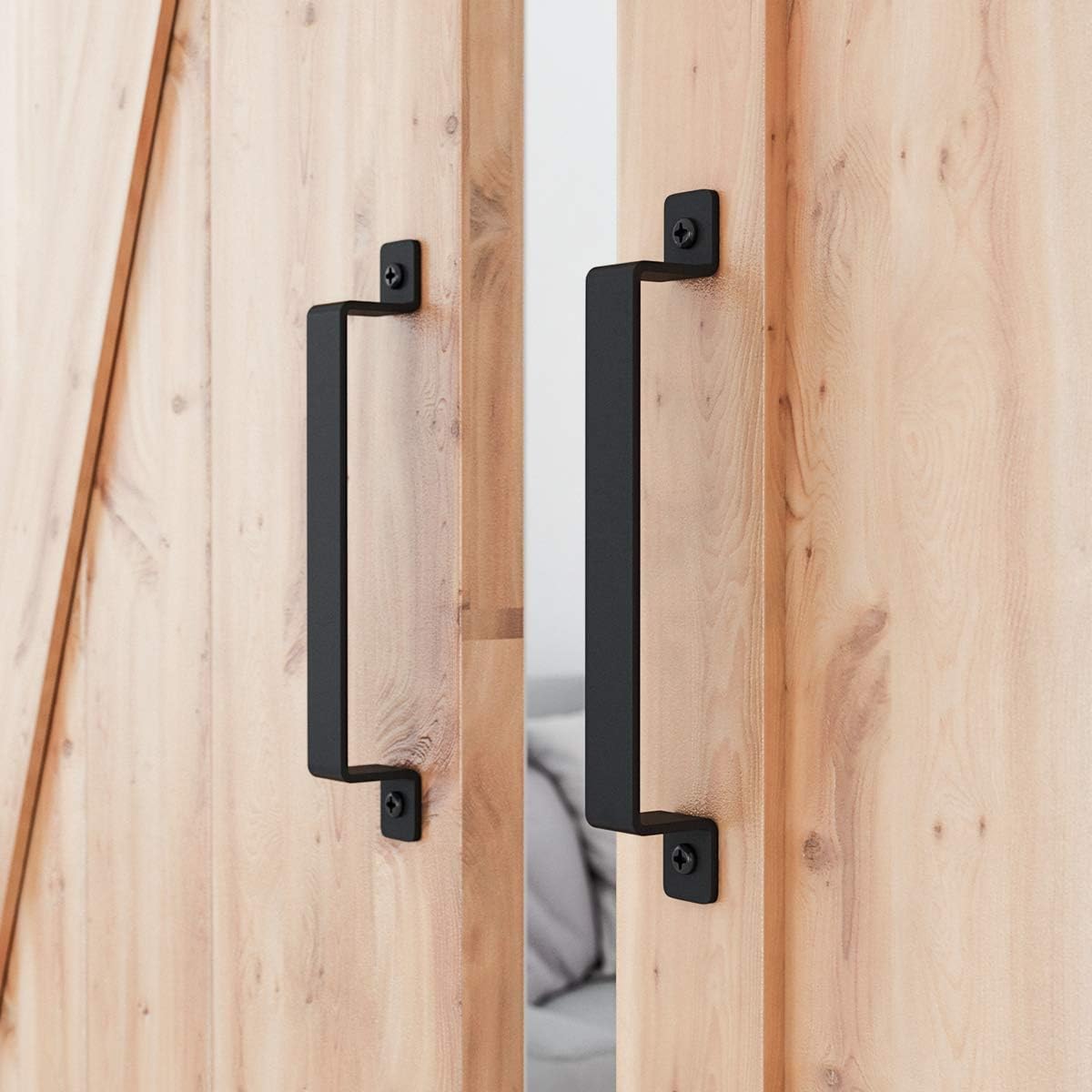 SMARTSTANDARD 12" Heavy Duty Barn Door Long Pull Handle Set of 2, for Gate, Kitchen, Sheds, Garage