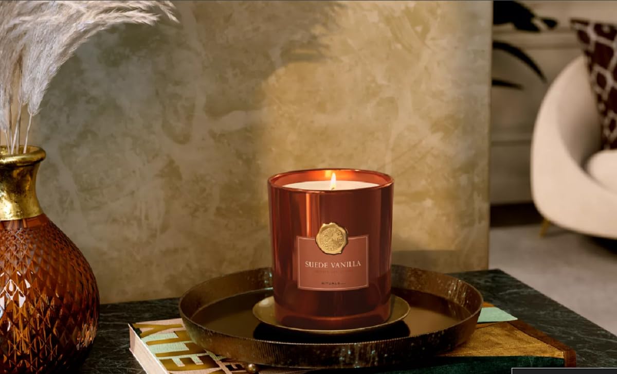 RITUALS Suede Vanilla Luxury Scented Candle Private Collection 360g, Brown, 10 cm x 15 cm - Image 4