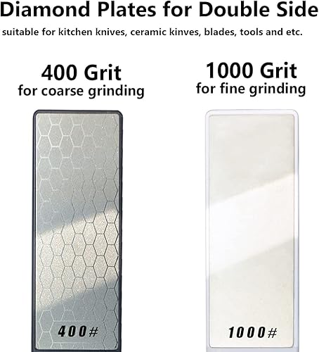 Miniatura 2 de Afilador de cuchillos y tijeras de diamante 5 en 1, afilador de cuchillos de cerámica, barra de afilado de cuchillos de doble cara 400/1000 grano de