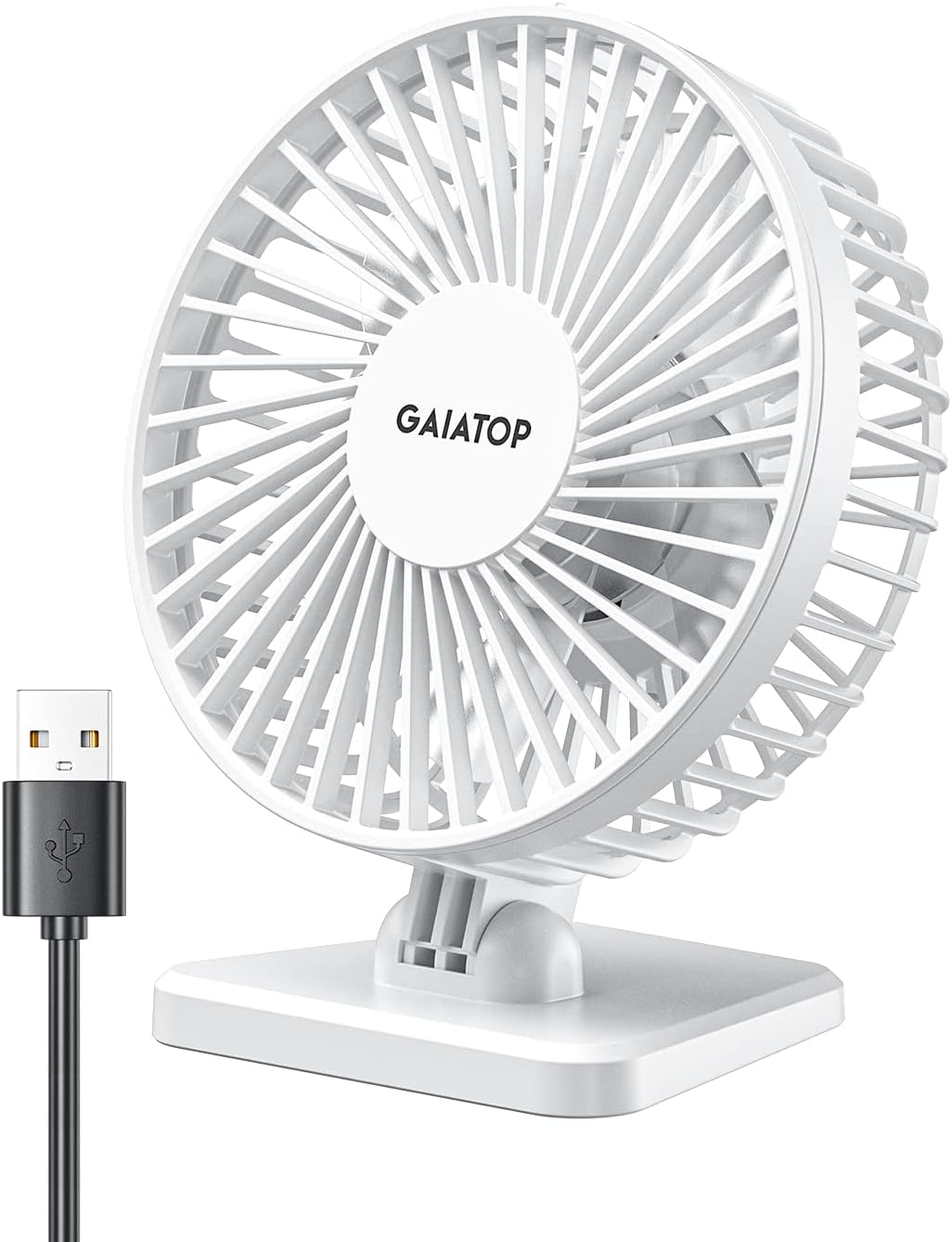 Amazon.com: Gaiatop USB Desk Fan, Small But Powerful, Portable Quiet 3 ...