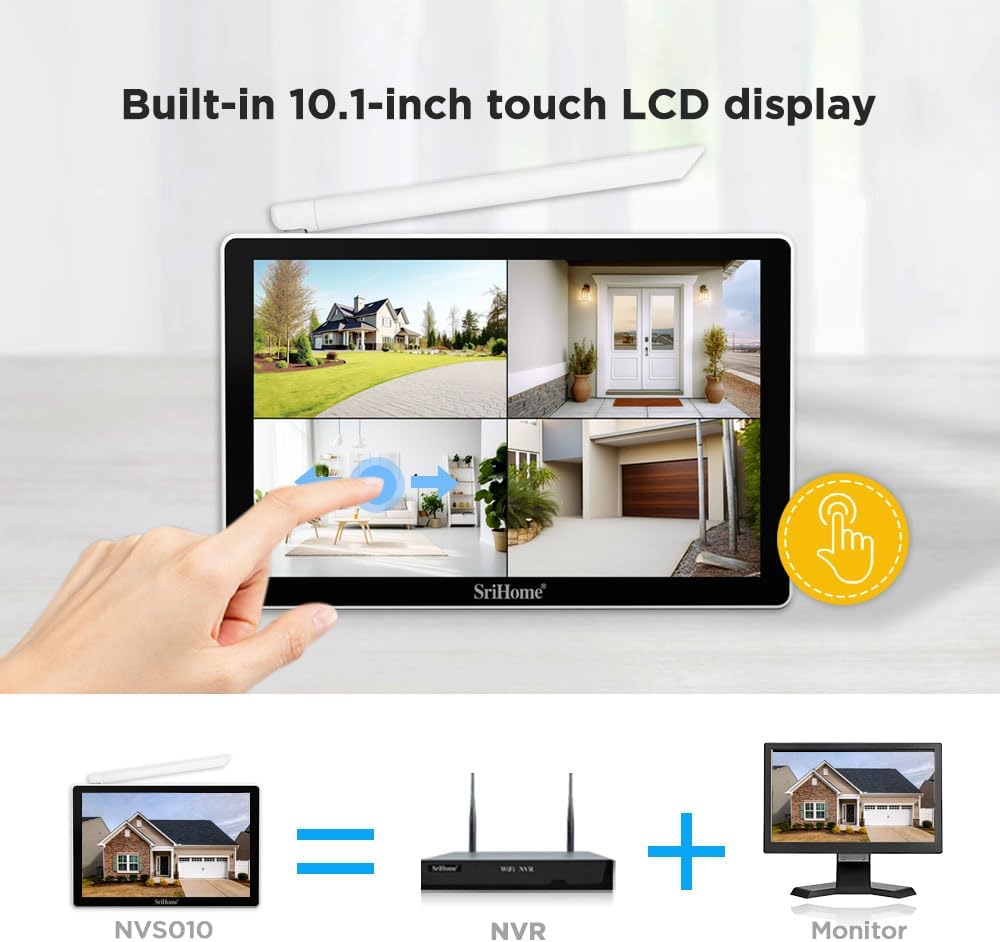 Built-in 10.1-inch touch LCD display of the NVR