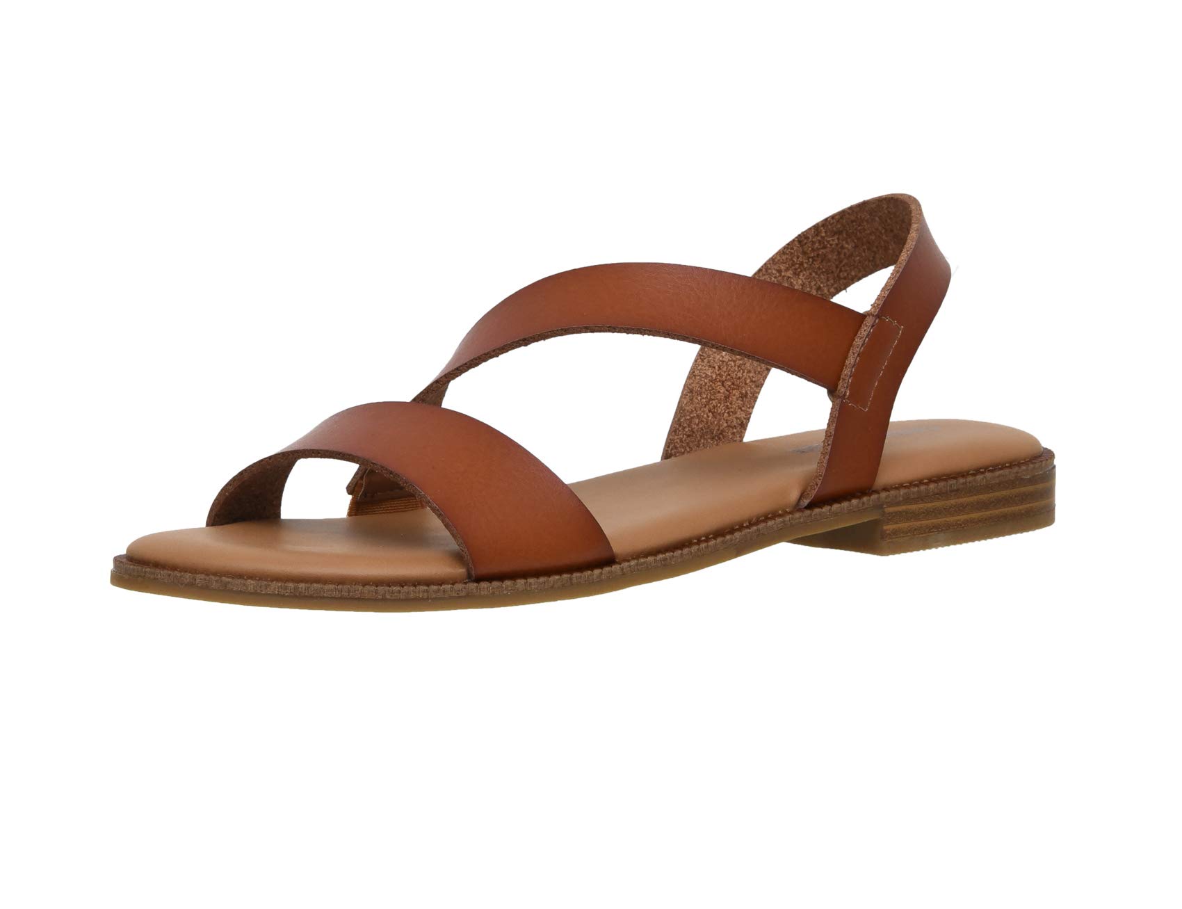 CUSHIONAIRE Women's Lido asym slingback sandal +Memory Foam