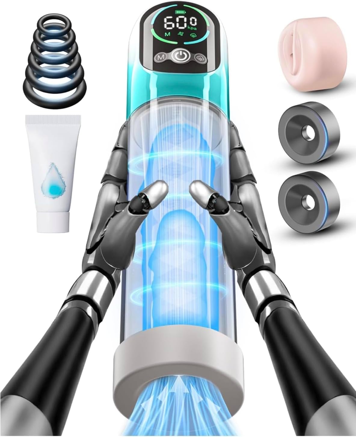 BX73924 2-in-1 Electric Male Vacuum Pump: 6 Training Modes, 5 Suction Levels for Enhancement
