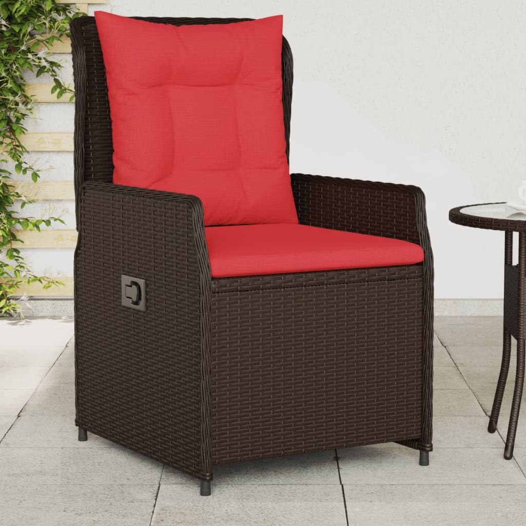 Chaise de jardin en polyrotin marron pour savourer de longs moments de détente