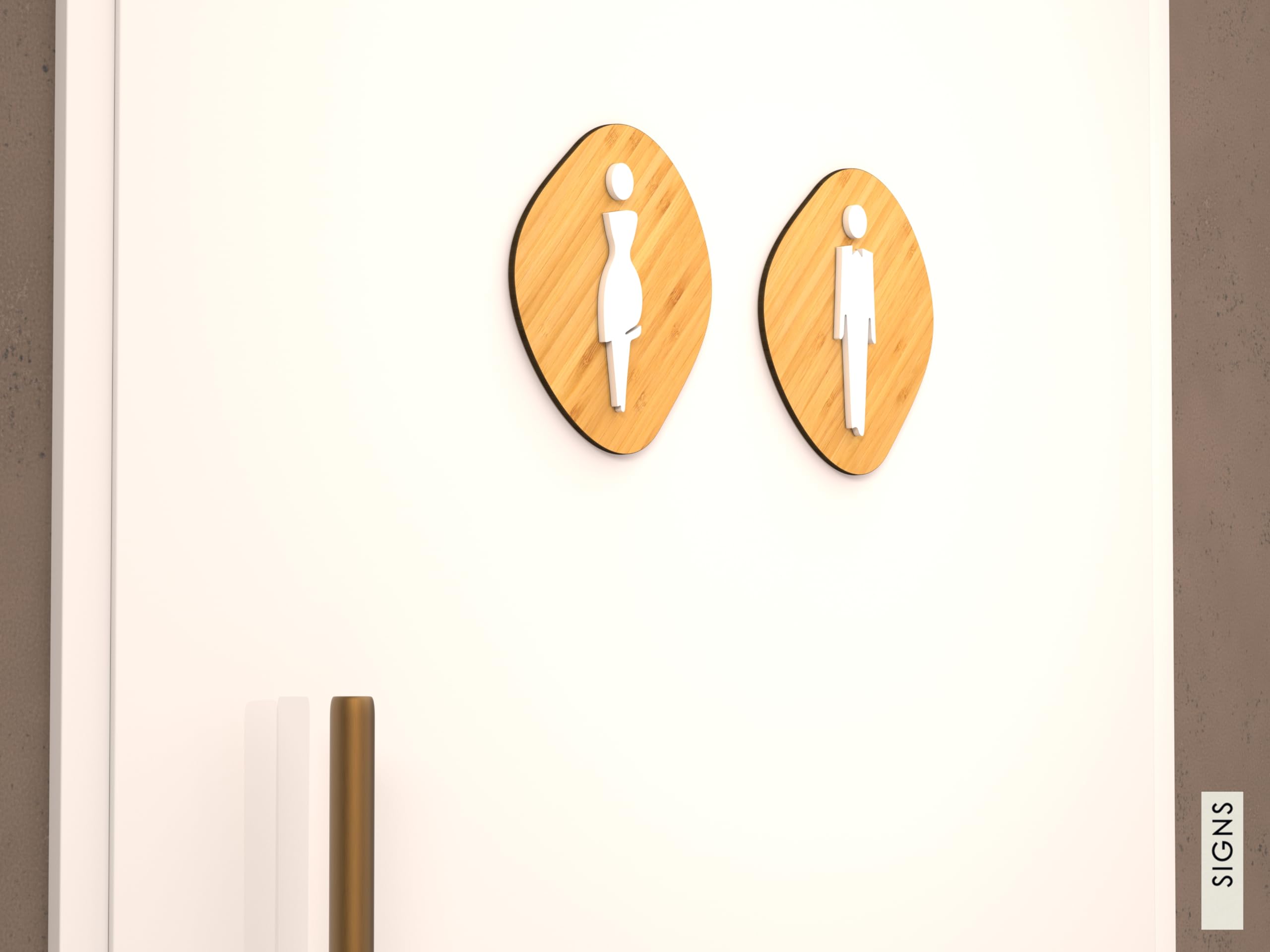 Insegna WC Gialla Maschio, Femmina, Disabile, Uomo, Donna - Foto 8