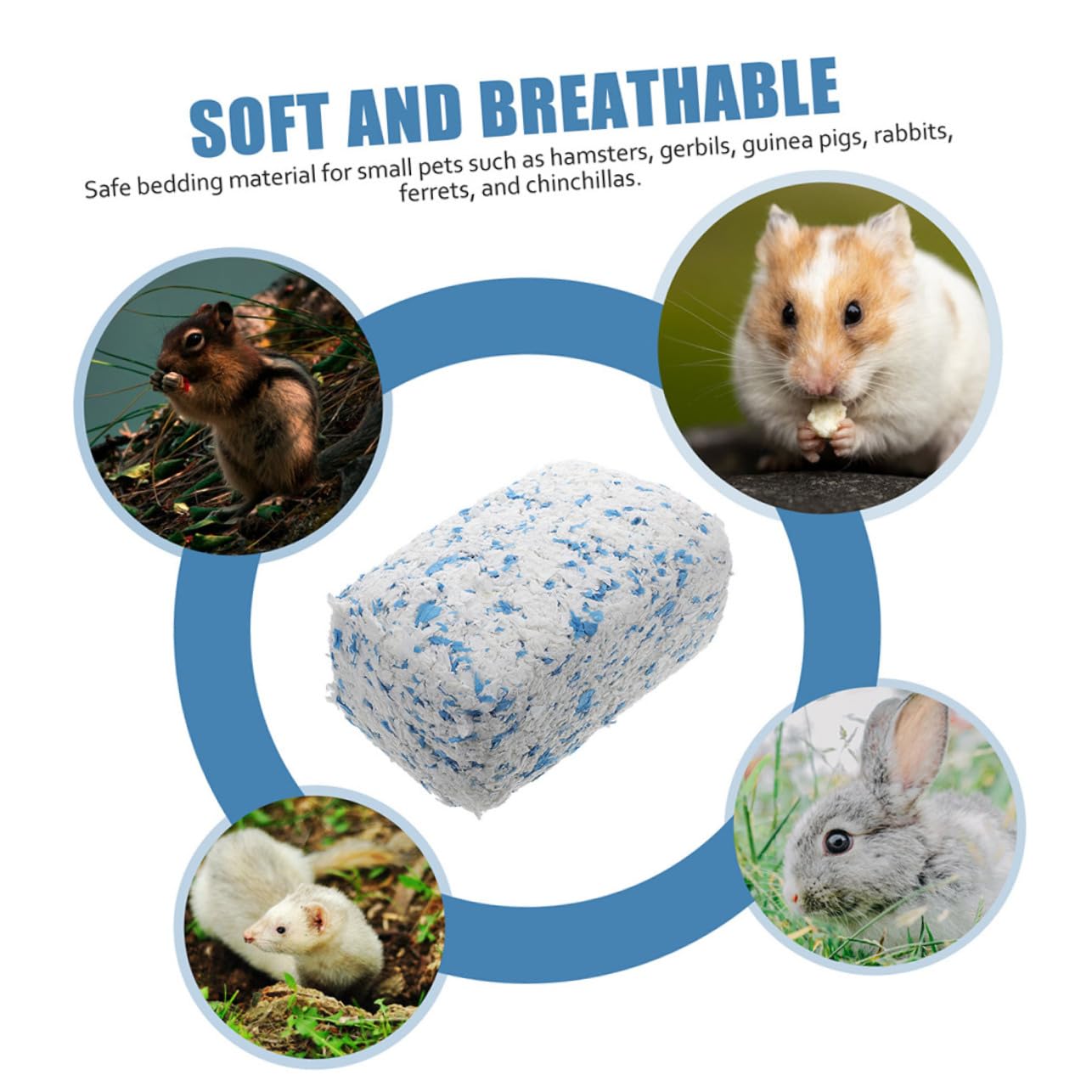 BESPORTBLE Lettiera per Piccoli Animali in Carta a Bassa Polvere 2 Borse | Gabbia di Piccoli Animali, Adatta a Gerbilli e Furetti, Materiale Carta, Confezione da 2