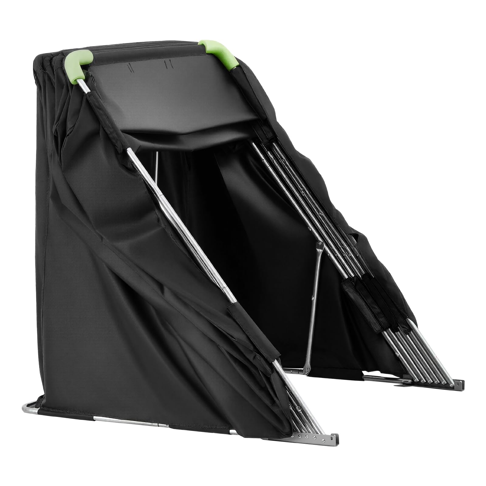 VEVOR Motorrad Zeltgarage, Motorrad Abdeckplane 2790x1095x1600 mm, Motorradgarage mit Sicherheitsschloss, 600D Oxford-Klappzelt, Allwetter-Motorradabdeckung mit Belüftungsfenstern, Schwarz