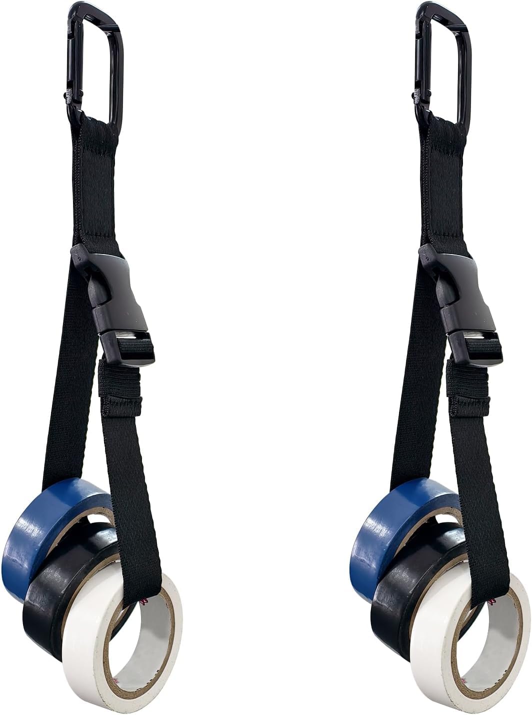 2Pcs Electrical Tape Holder with Carabiner Clip for Tool Bag Cable Ropes