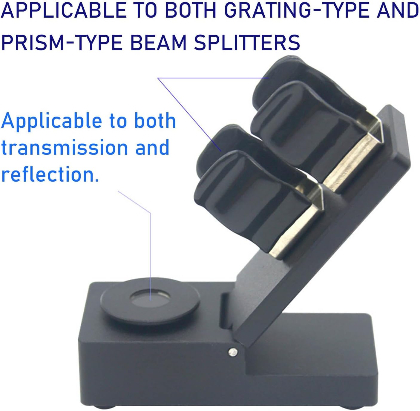 Gem Spectroscope Stand, Diffraction Prism Bracket, 0-90° Angle Adjustable, Compatible with Grating & Prism-Type Beam Splitters, Ideal for Jewelers & Gem Fairs