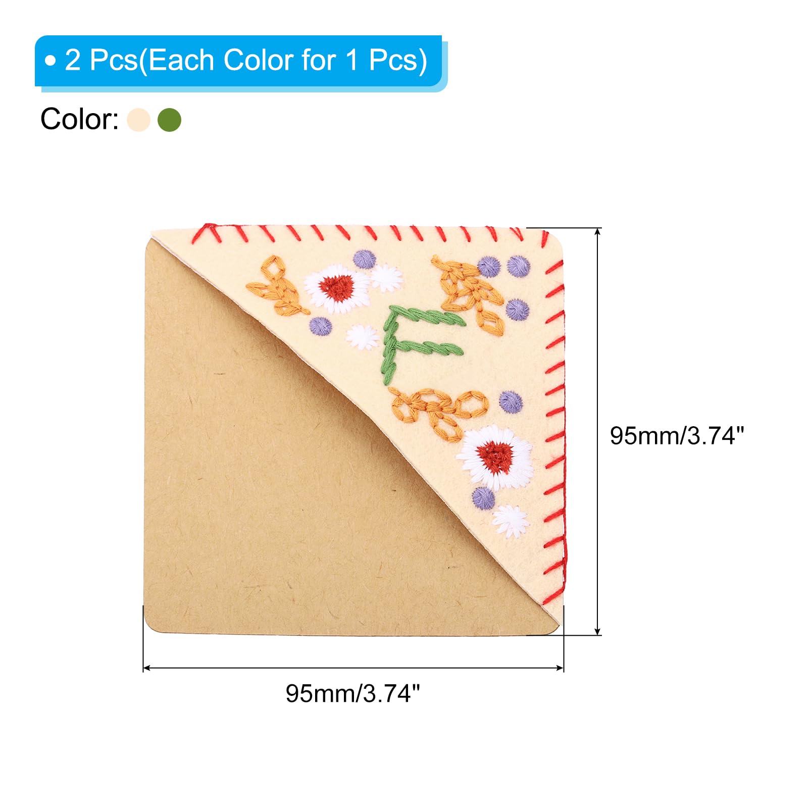PATIKIL 2pcs Corner Bookmark - Image 2