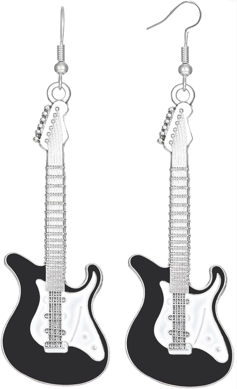 Guitar Music Earrings Bass Electric Guitar Dangle Drop Earrings for Women Chic Rock Music Lovers Teacher Singer Personalized Concert Party Rock and Roll Accessories