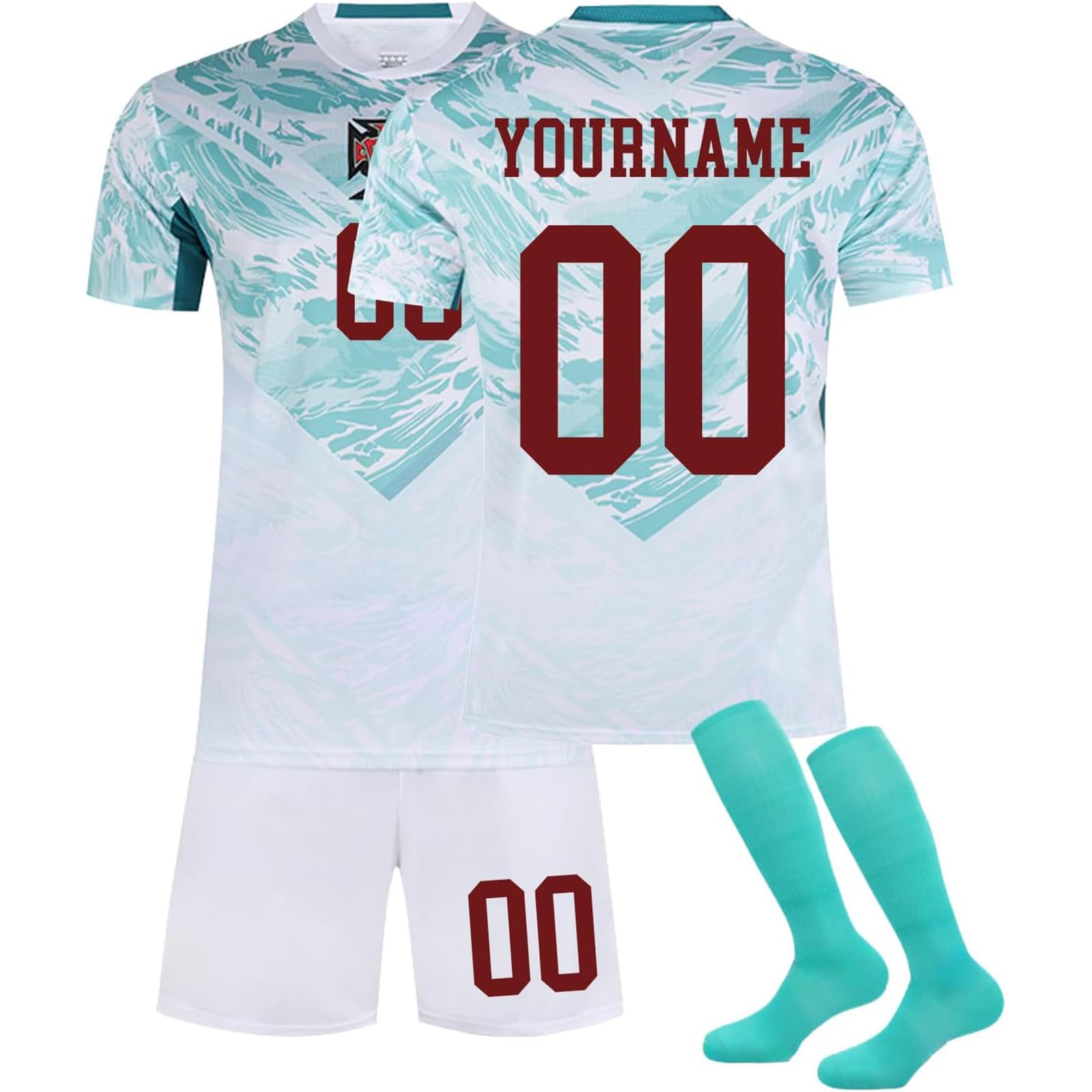 2026 Personalizada Equipacion Futbol Camiseta Fútbol Niño/Adulto con Nombre/Número, Set Completo 3 Piezas Camisetas y Shorts y Calcetines para Entrenamientos, Eventos de Equipo, Regalo de Aficionados — view 16