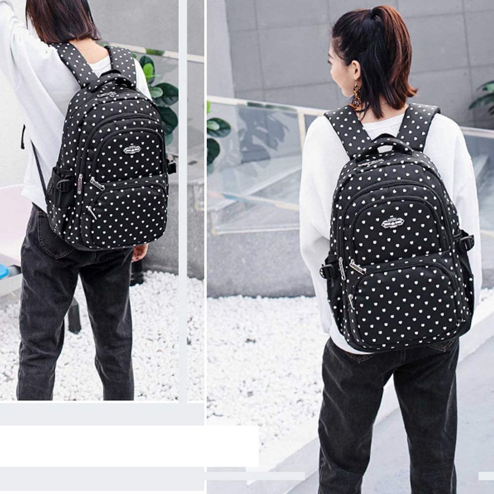 mochila, Mochila ligera for mujer, mochila escolar(Black)